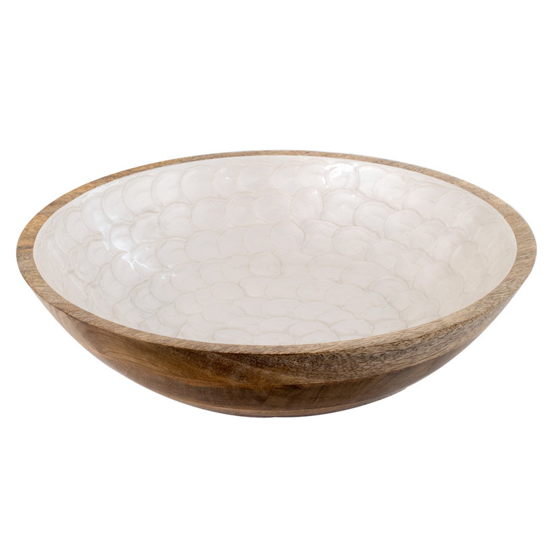Chassi Home Decor Large Bowl Boxes and Trays | Oval Ecru Bowl - 10x35x35cm