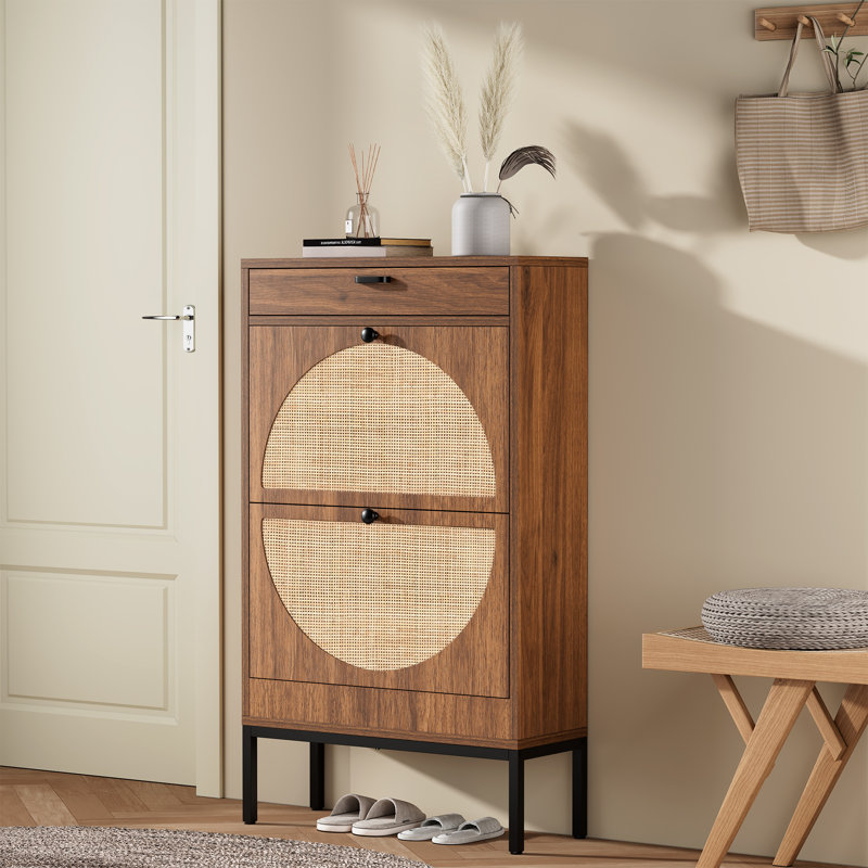 Armoire de rangement Cerina Boho, Noyer