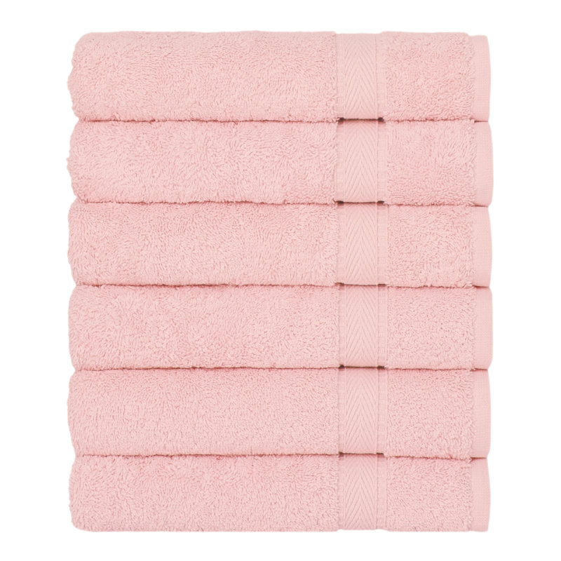Sinemis Turkish Cotton Hand Towels, Pink