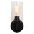  Alacam 1 - Light Bath Sconce Wall Light with Glass Shade, Black Glass Wall Sconces for Toilet, Hallway, Staircase, Living Room, Bathroom Dining Room-10.2'' H X 3.93'' W-690735004
