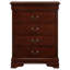 Commode 4 tiroirs Louis Phillipe, cerise-1626237786