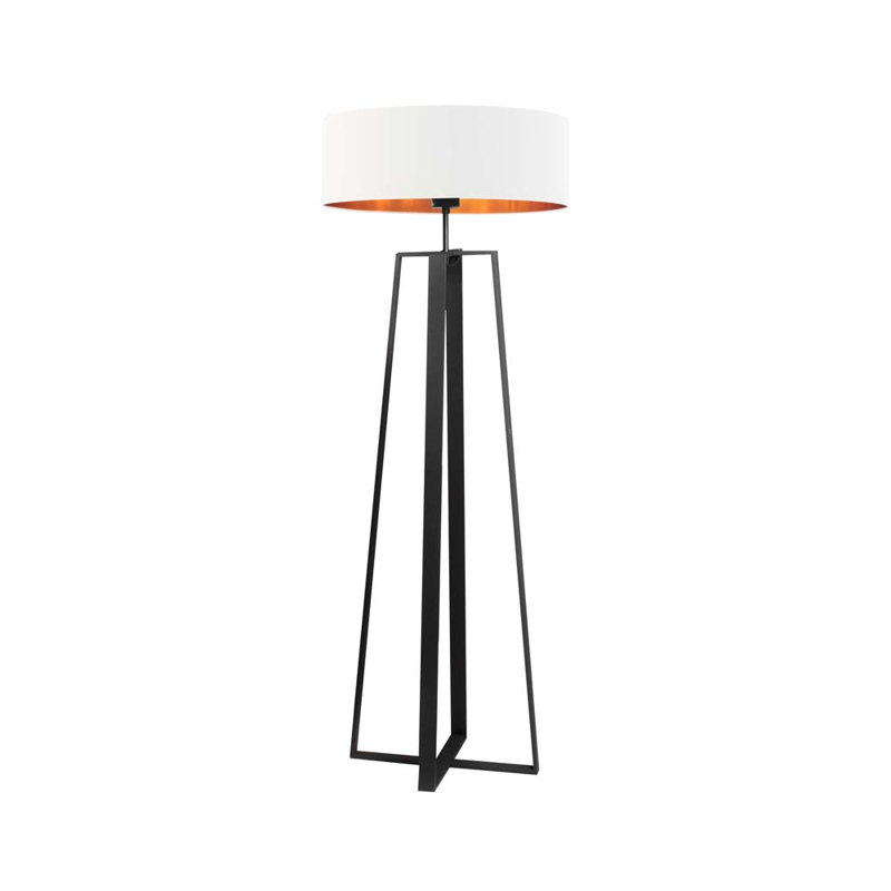 Saldivar 158cm Traditional Floor Lamp, White, Black