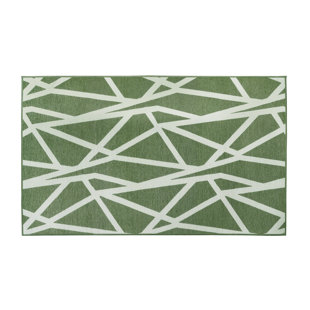 Intersections Juniper Green Washable Rug - 3' x 5'