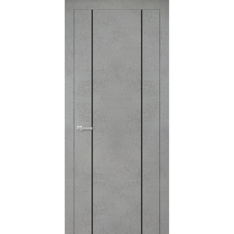 Porte intérieure moderne en bois avec quincaillerie | Planum 0017 | Garnitures à panneau simple | Salle de bain, Béton