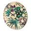 Horloge murale en bois Floral Botanical Design II-63892405