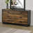 Lorryann 6-Drawer Double Dresser in Walnut and Black
