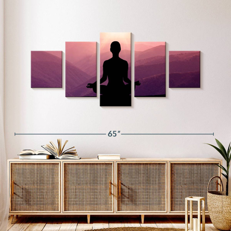 Mountain Yoga Meditation, 24" H x 55" W