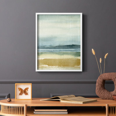 Ochre Perspectives I, reproduction encadrée - bois massif