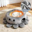 Ensemble de lit pour chat en forme de pieuvre avec 20 jouets pour chat