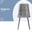 44cm H Tufted Polyurethane Upholstered Upholstered Back Stacking Accent in Grey