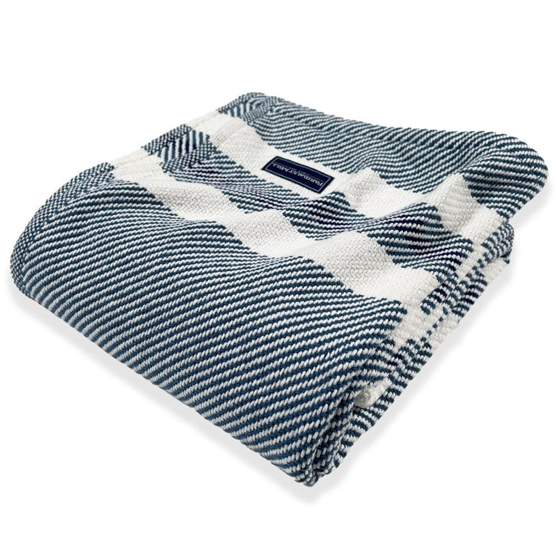 Cabin Cotton Throw, Navy