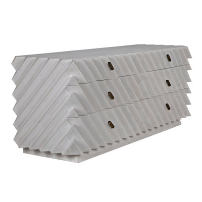 Hikaru Solid Wood 76'' W 6 - Drawer Dresser