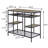 Rustic Oak And Black Kitchen Island With Practical Design - For Dining Room Storage Open Shelf Functional For Area