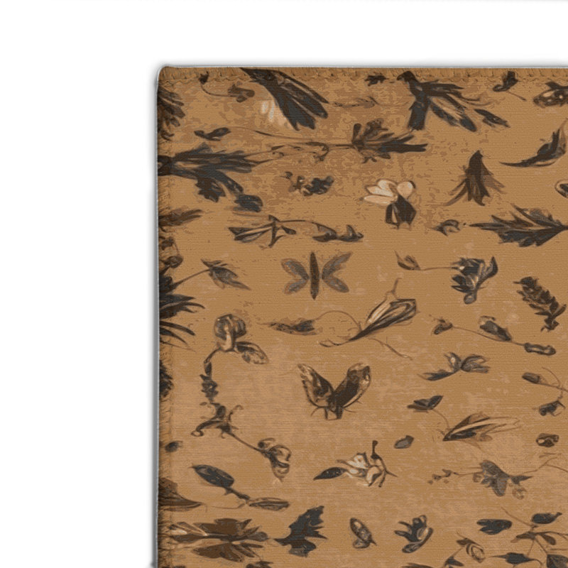 Tapis d'intérieur et d'extérieur brun français, Rectangle 4pi x 6 pi