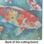 Koi Fish Glass Cutting Board Large