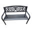  50" Outdoor Metal Garden Bench with Butterfly Backrest Design-1259985105
