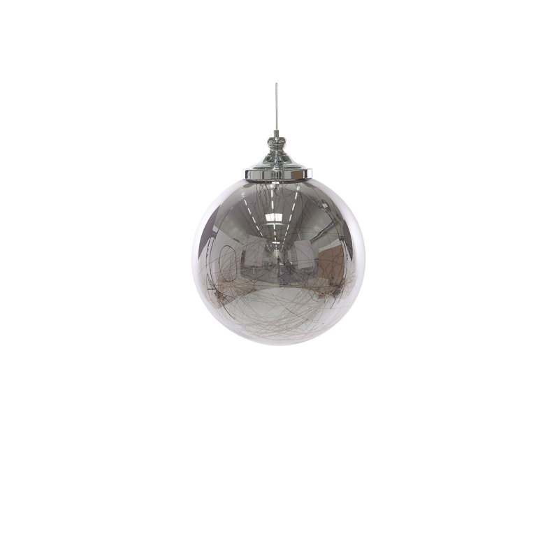 Lalehan 1 - Light LED Sphere Pendant, Silver, 68cm H x 40cm W x 40cm D