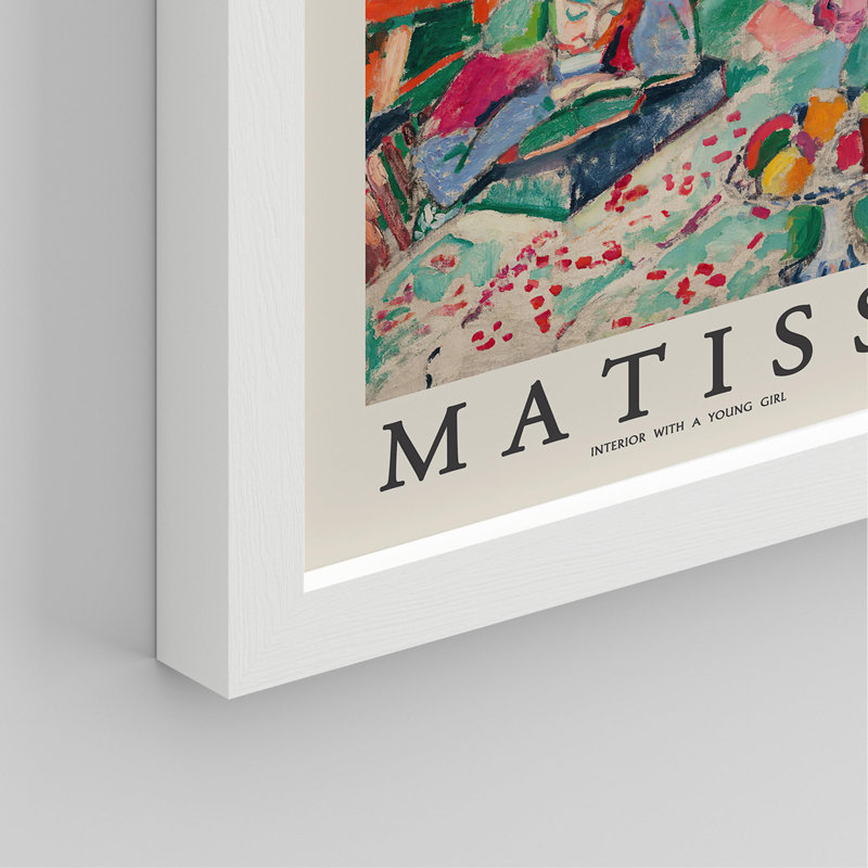 " Matisse Abstract Botanical S " 4 - Pieces, 14" H x 11" W, White