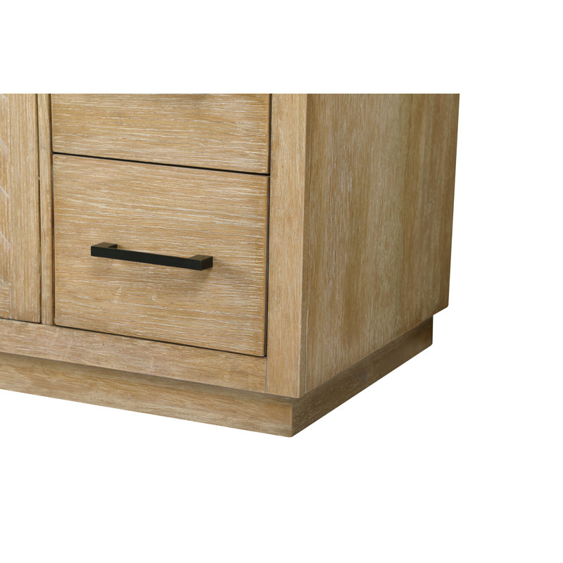 42 inch Single Bathroom Vanity, Linen Oak