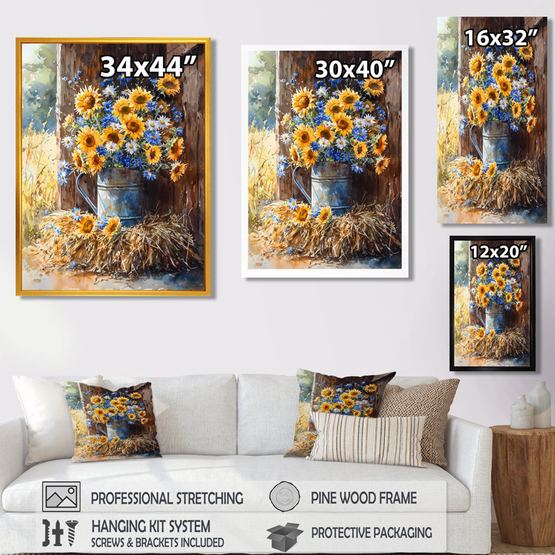 Donda - Floral Wall Art, Toile tendue, Ne s’applique pas, H 20 po x l 12 po