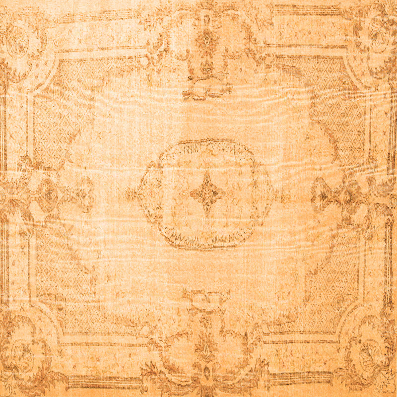 Tapis orange, Carré 5 pi