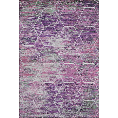 Premium Machine Washable Lubbers AMF1724 Geometric Rug
