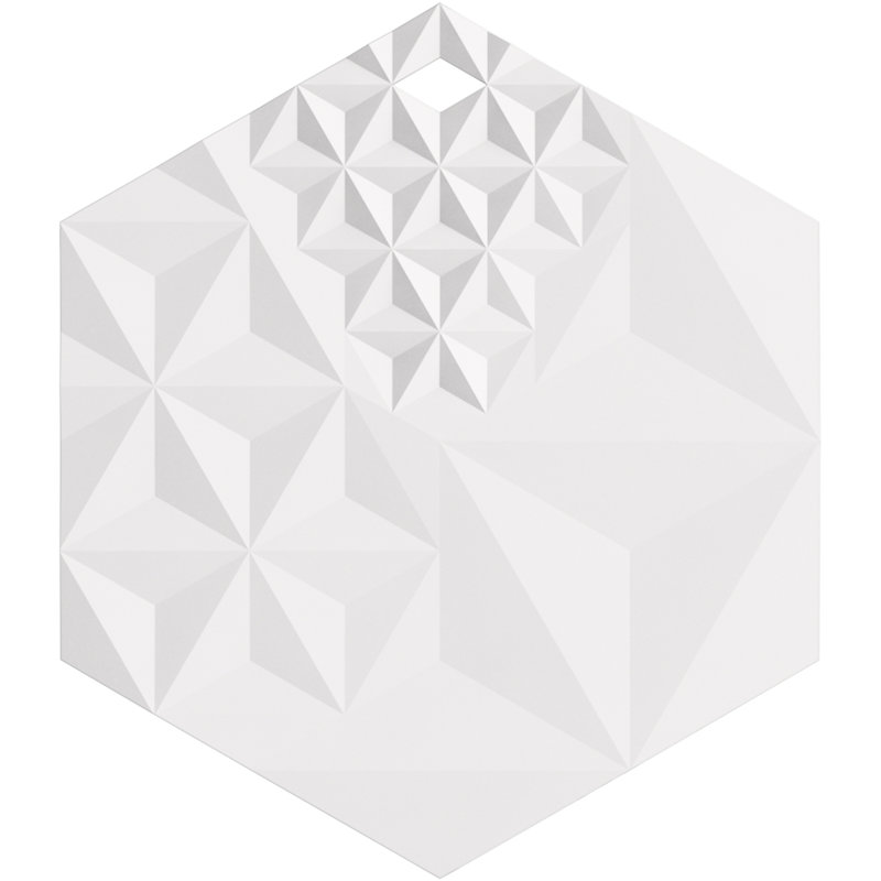 Hexagon Trivet, White