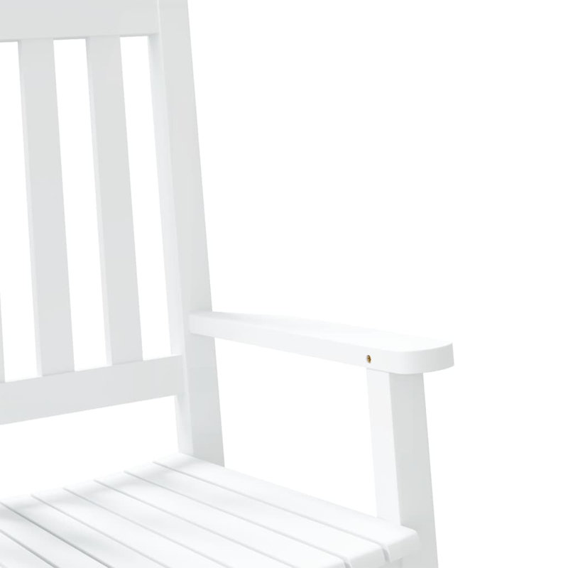 Buie Solid Wood Rocking Chair, White