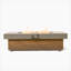 Foyer de table 48 po en fer avec grain de bois