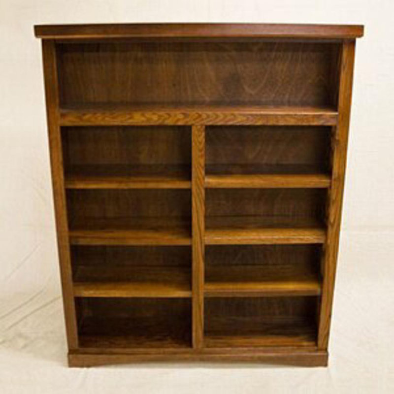 Bibliothèque standard unie, Chêne mission, 72" H x 48.5" W
