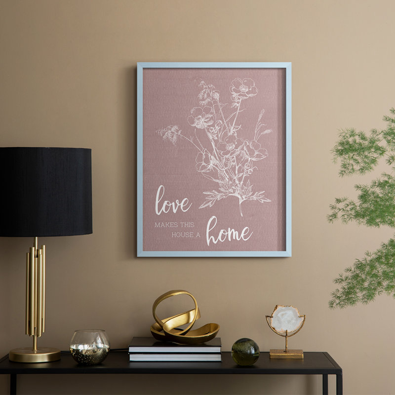 Love Home Framed Print - Solid Wood