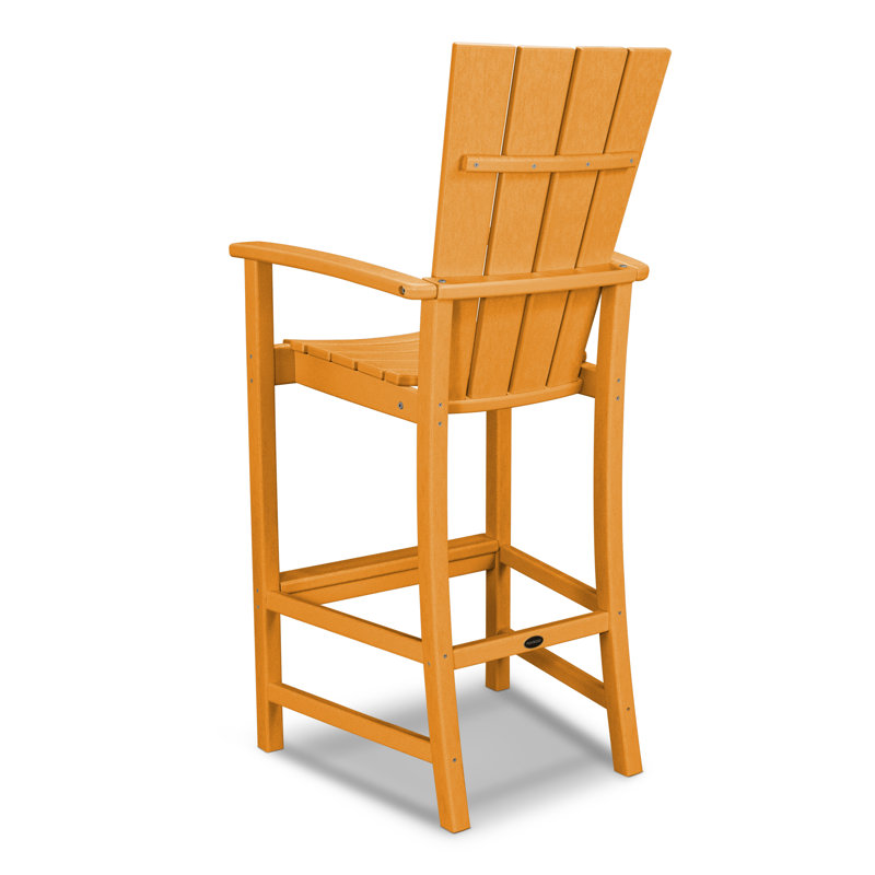 POLYWOOD Quattro Adirondack Bar Chair, Tangerine