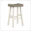 Ensemble de 2 tabourets de bar de style transitionnel, meubles en bois d'hévéa massif-340450081