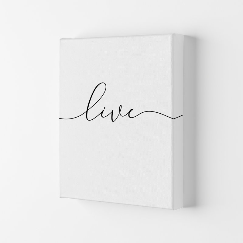Live - Laugh - Love 1/3 - Print, 84 cm H x 59.4 cm W x 4 cm D, Wrapped Canvas