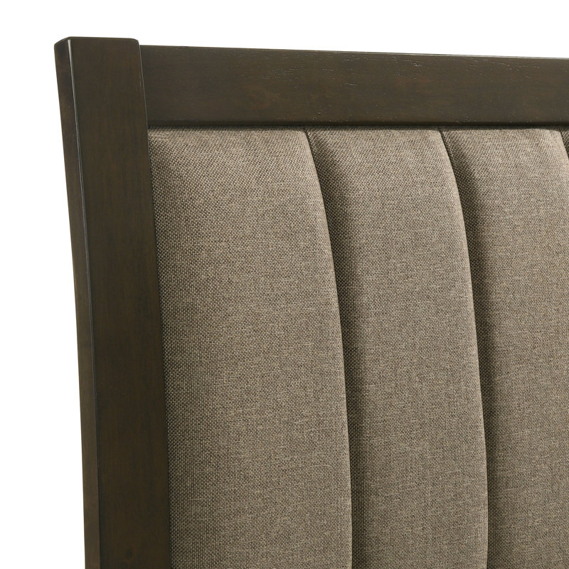 Ensemble de chambre à coucher simple 4 pièces Majeski cacao foncé, Simple