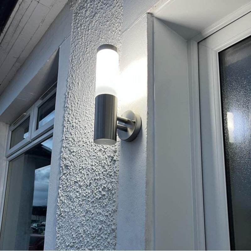 Silver 33cm H Outdoor Sconce