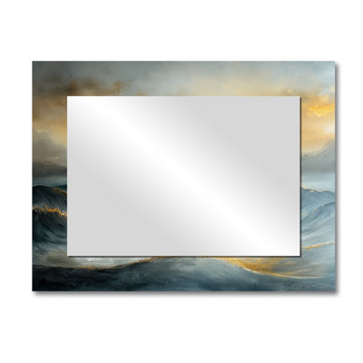 Silent Melody Of Coastal Echo - Nautical Mirror Wall Art - Printed On Metal