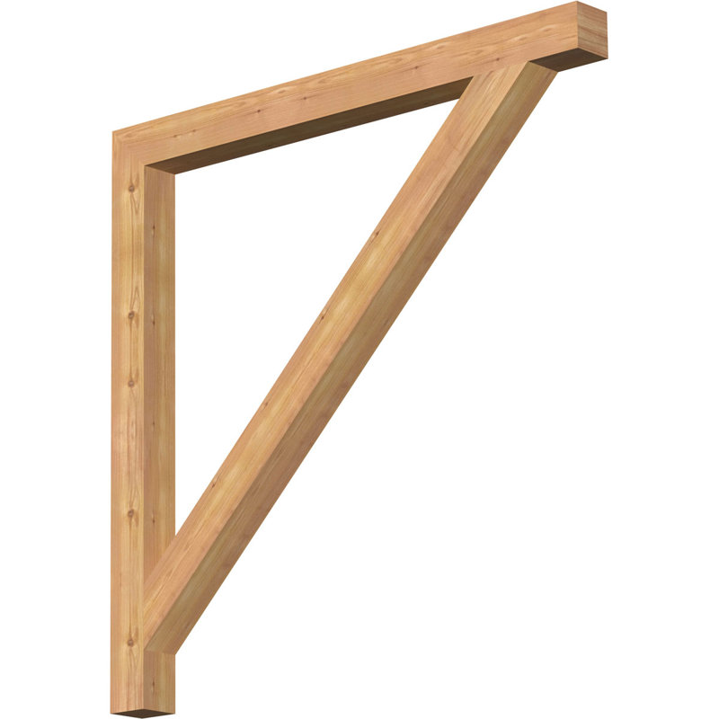 Support de bloc traditionnel, Cèdre rouge de l'Ouest (lisse), H 46 po x l 4 po x P 46 po