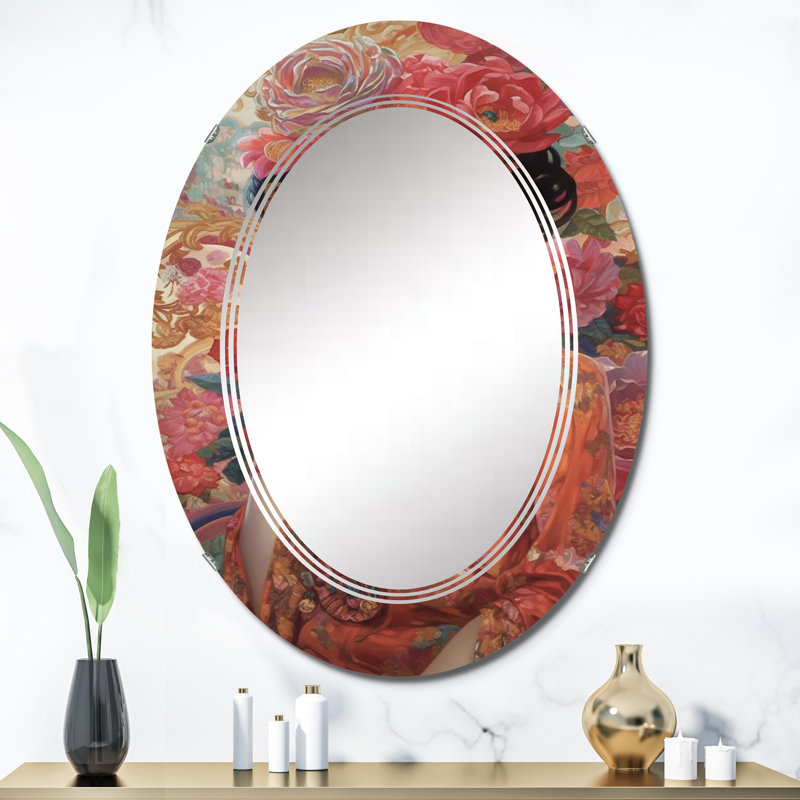 Plesac - Miroir mural moderne ovale, 36 po x 24 po