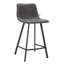 Tabouret de comptoir 35 po avec assise et repose-pieds en acier inoxydable-1563226209