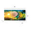 98" Yellow and Blue Wave 3 Piece Wall Decor Set