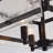 Rika 15" 4-light Hand Crafted Glass Panels Square Flush Mount