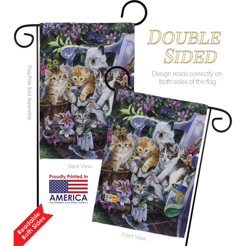 Ensemble de 2 faces 1,5 x 1,1 pi. purfect jardinage copains. animaux d’animaux, ensemble de 2 côtés en polyester