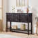 Solid Wood Sideboard Console Table With 2 Drawers And Cabinets And Bottom Shelf, Retro Style Storage Dining Buffet Server Cabinet For Living Room Kitchen Dining Room