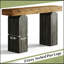 Console de style contemporain au design bicolore rétro, parfaite pour les vestibules et les salons, alliant charme rustique et fonctionnalité moderne.