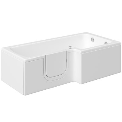 Paull 1700mm x 850mm Alcove / Tile In Soaking Acrylic Bathtub