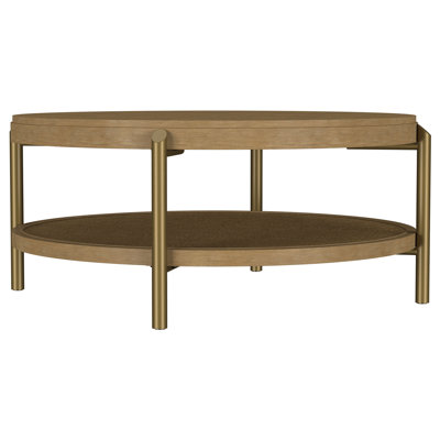 Arini Round Coffee Table With Storage Shelf
