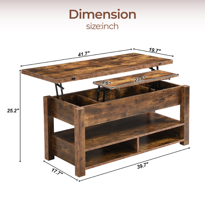 Table basse Chiyoe, Brun