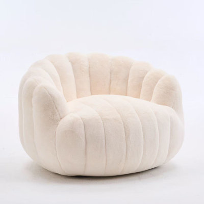 Compression Plush Pumpkin Design Bean Bag Chair, High-Density Foam Filled Lounge Chair for Relaxing, Reading & Gaming