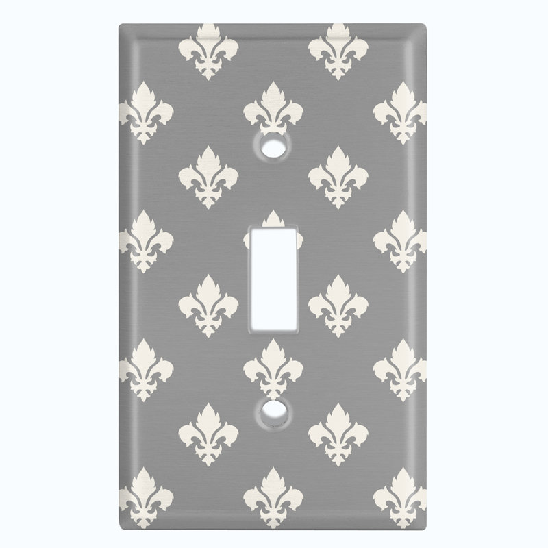 Plaque murale interrupteur à bascule 1-fleur Fleur De Lis